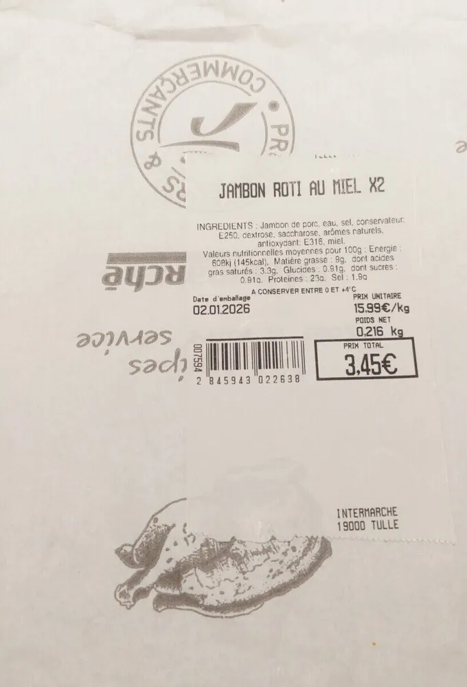 Jambon rôti au miel