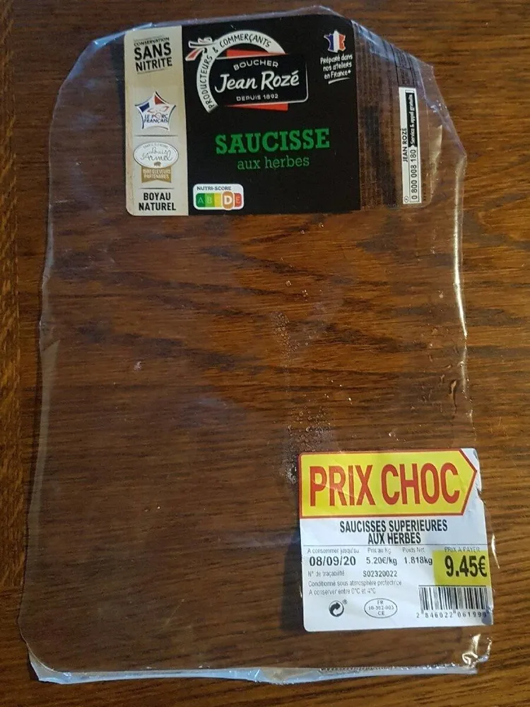 Saucisse supérieure aux herbes