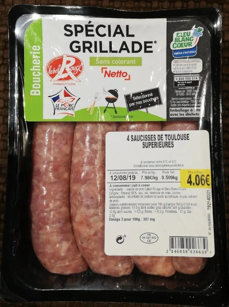 Saucisses special grillade