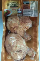 2 cuisses de poulet roties