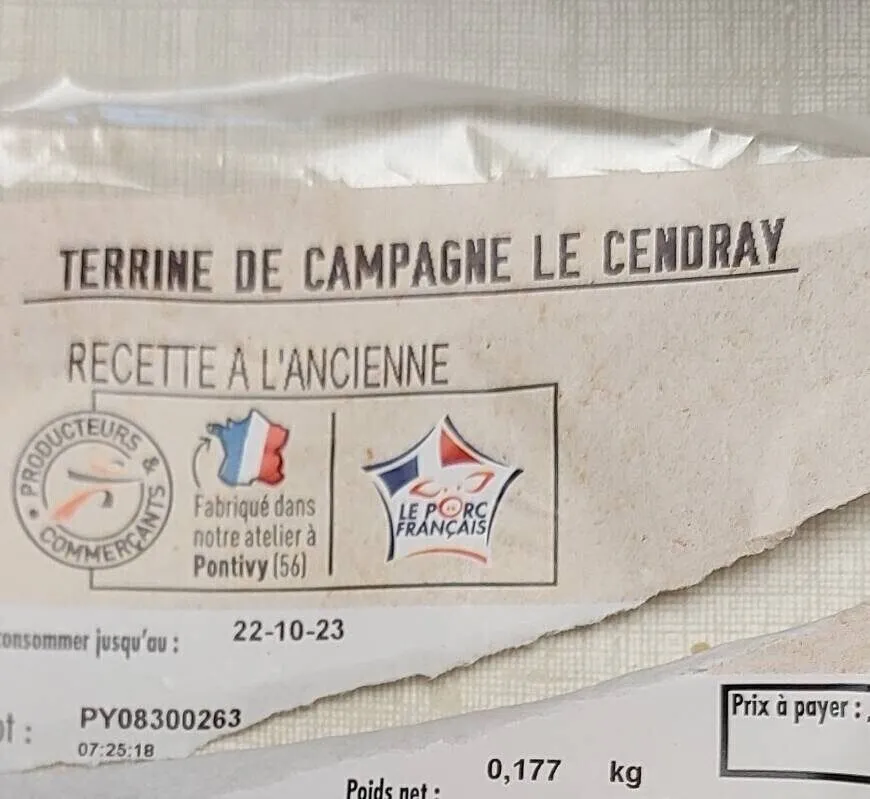 Terrine de campagne le cendray
