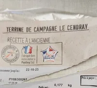 Terrine de campagne le cendray