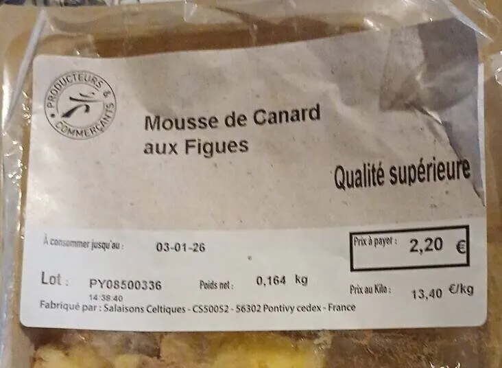 Mousse de foie de canard maigre aux figues