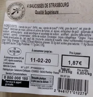4 saucisses de Strasbourg