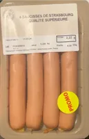 4 saucisses de Strasbourg qualité supérieure