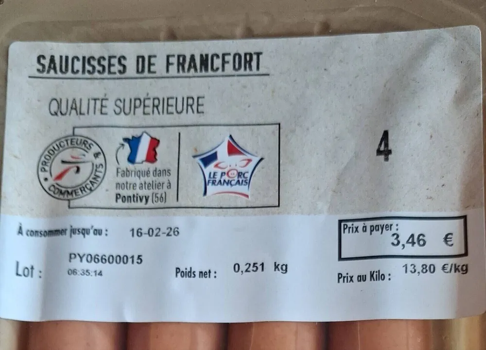 Saucisses de Francfort