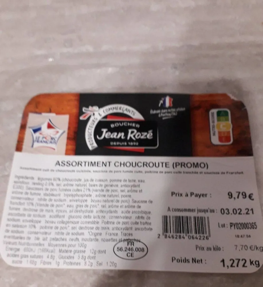 Assortiment choucroute