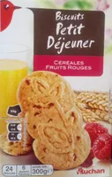Biscuit petit déjeuner céréales et fruits rouges