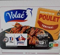 3 brochettes de poulet marinées teriyaki
