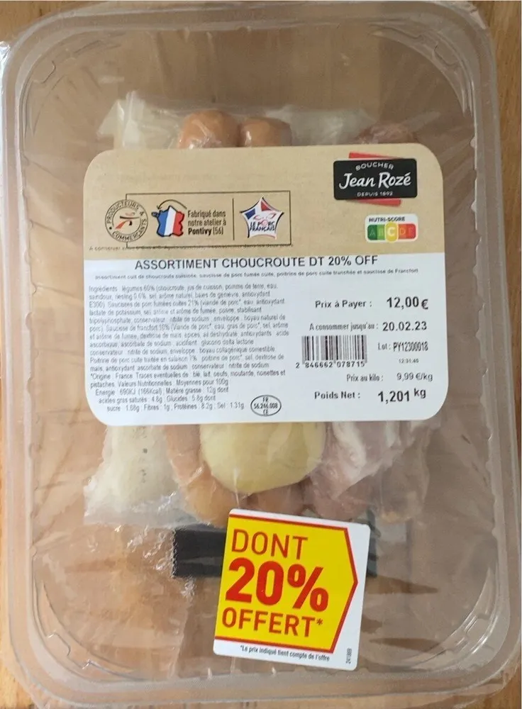 Assortiment choucroute