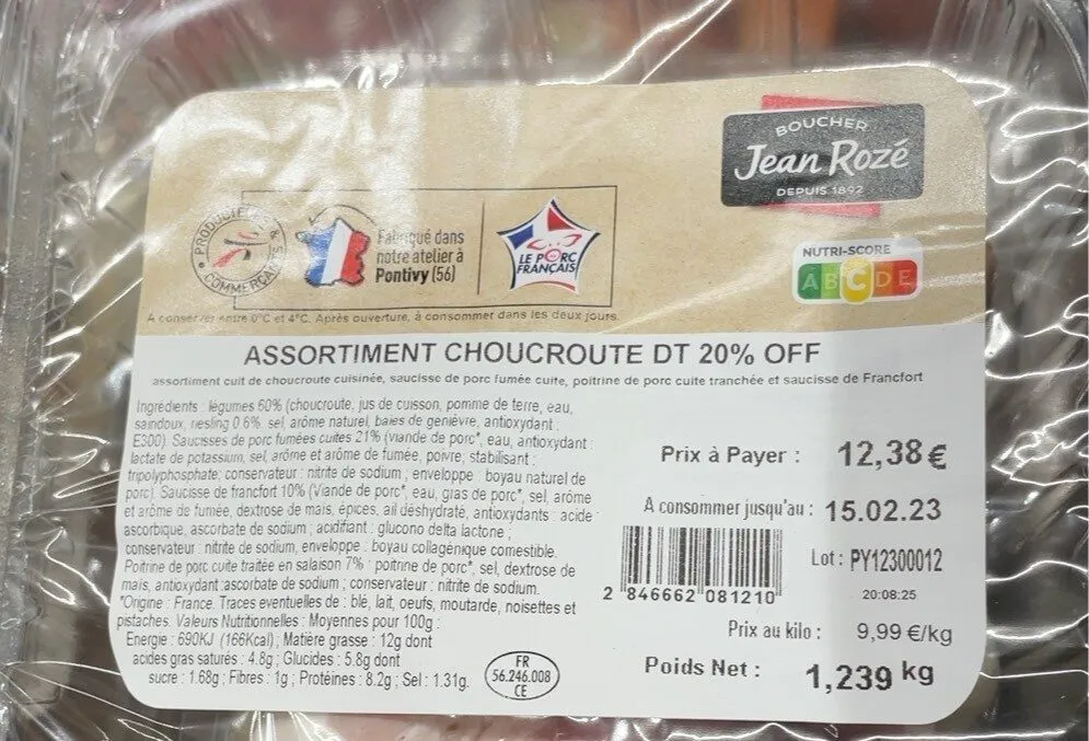 Assortiment choucroute