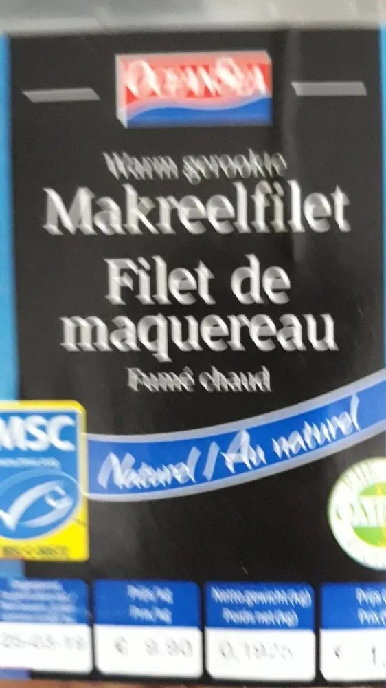 Filet de makereau fumé chaud naturel