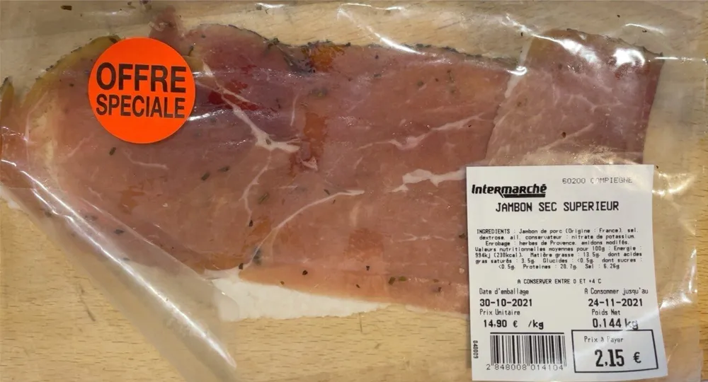 Jambon sec superieur