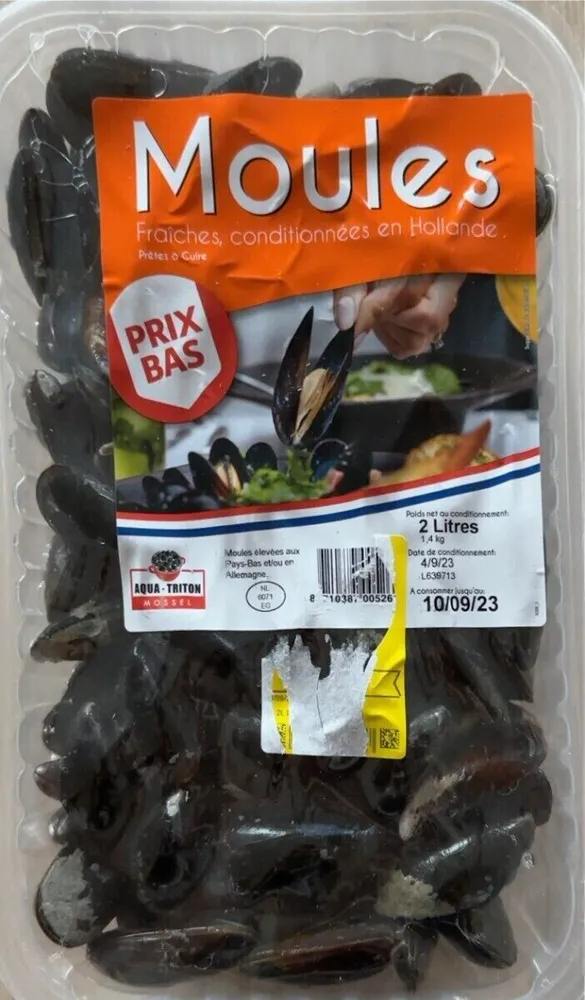 Moules fraîches d’Hollande, prêtes à cuire