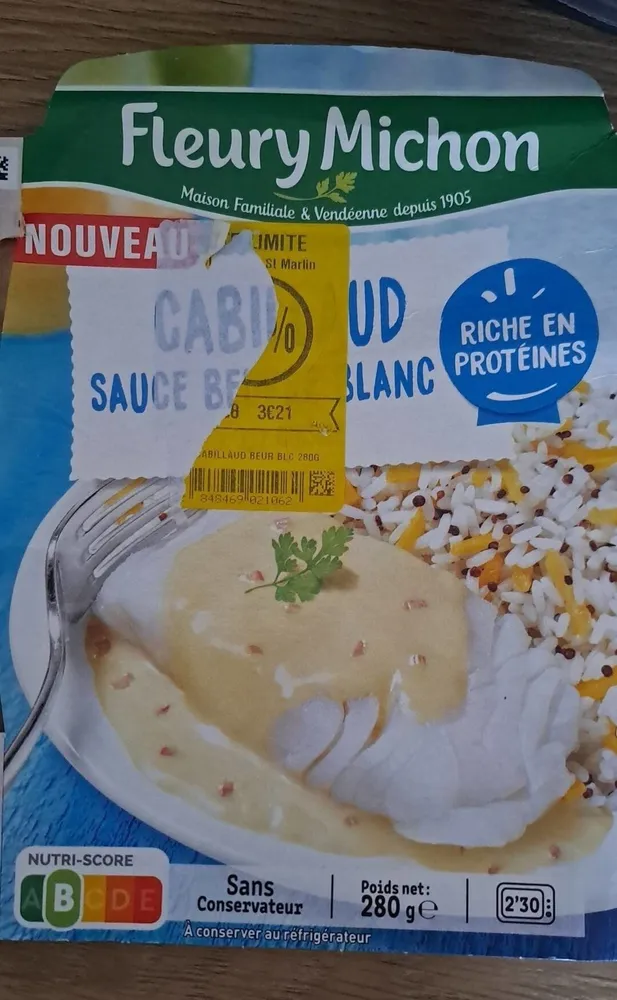 Cabillaud sauce beurre blanc