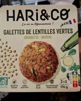 Galette de lentilles vertes courgette menthe