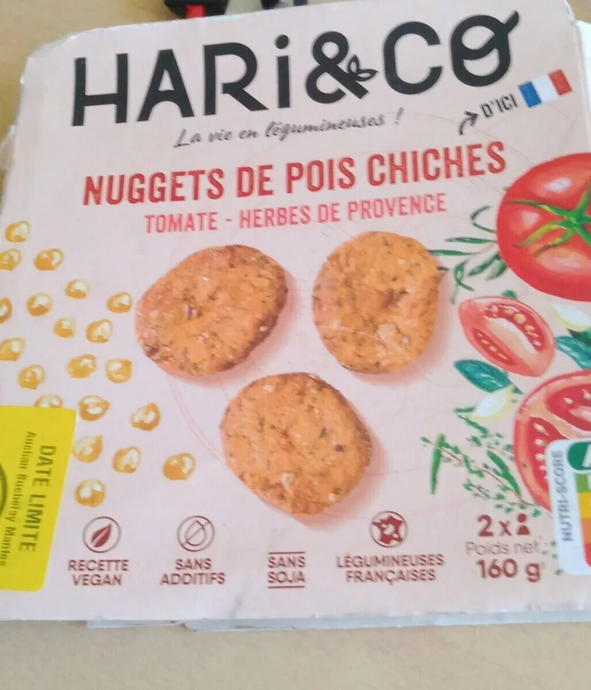 Nuggets de pois chiches tomate herbes de Provence