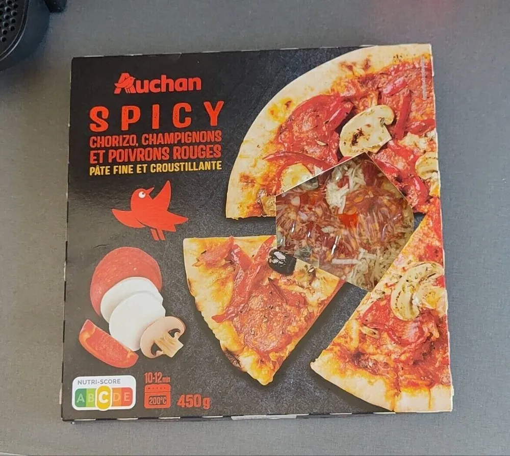 Spicy chorizo, champignon et poivrons rouges