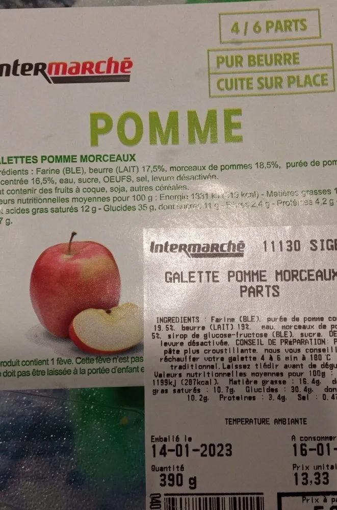 Galette des rois pomme