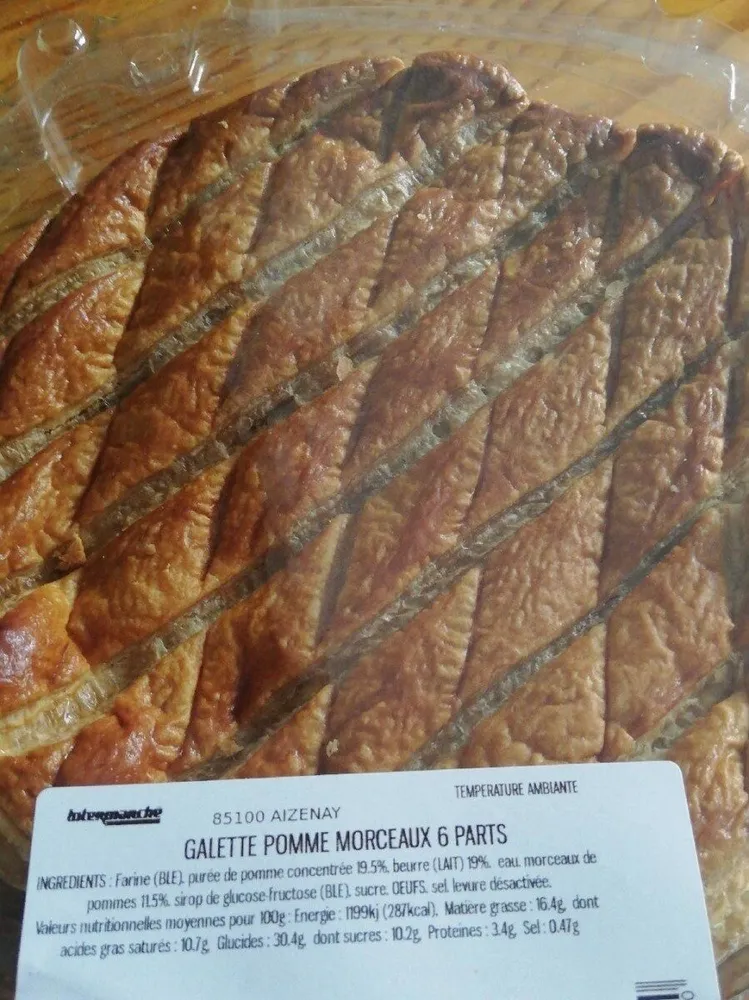 Galette pomme morceaux 6 parts