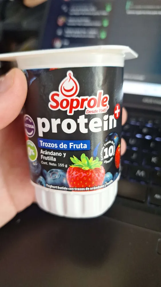 protein + Trozos de Fruta Arándano y Frutilla