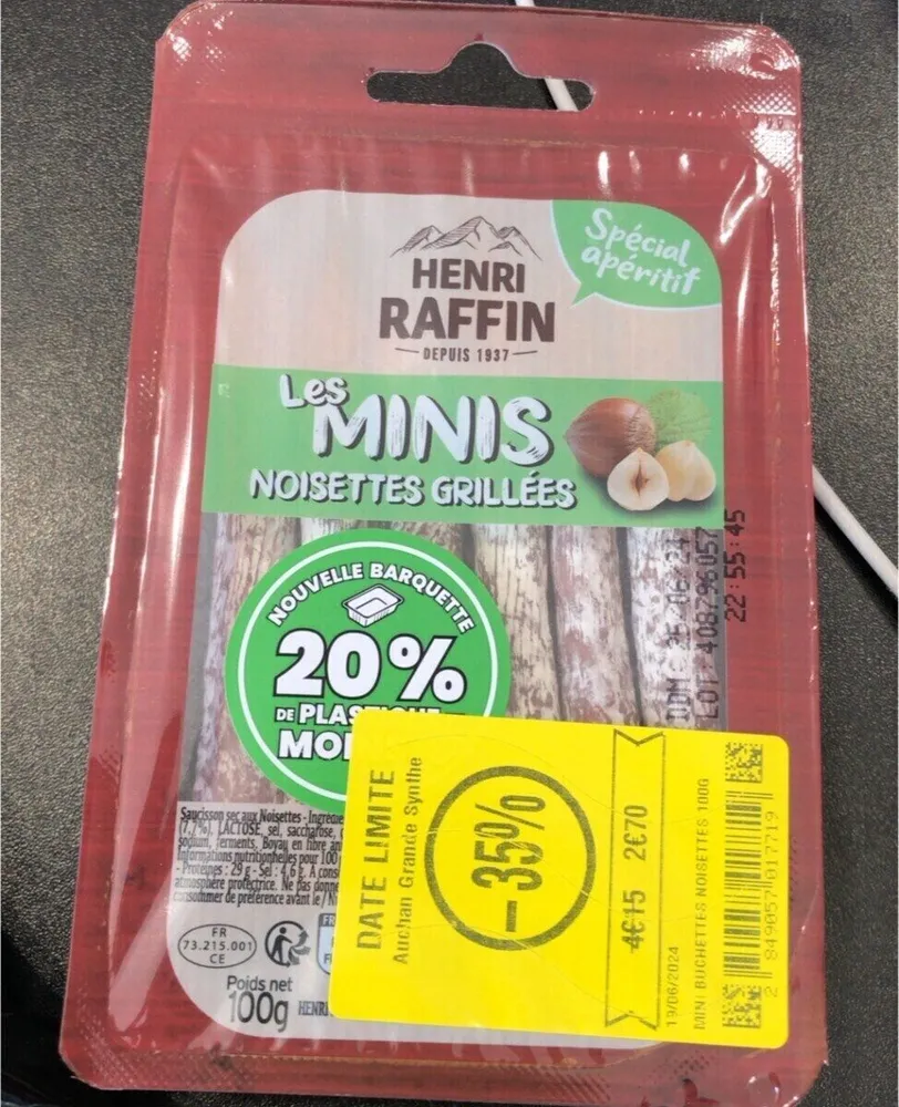Mini saucissons aux noisettes