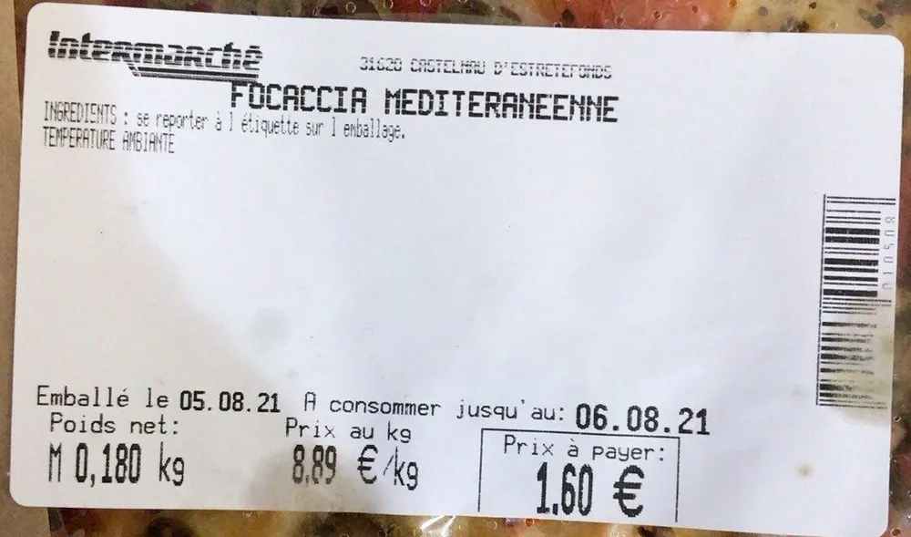Focaccia Mediteraneene