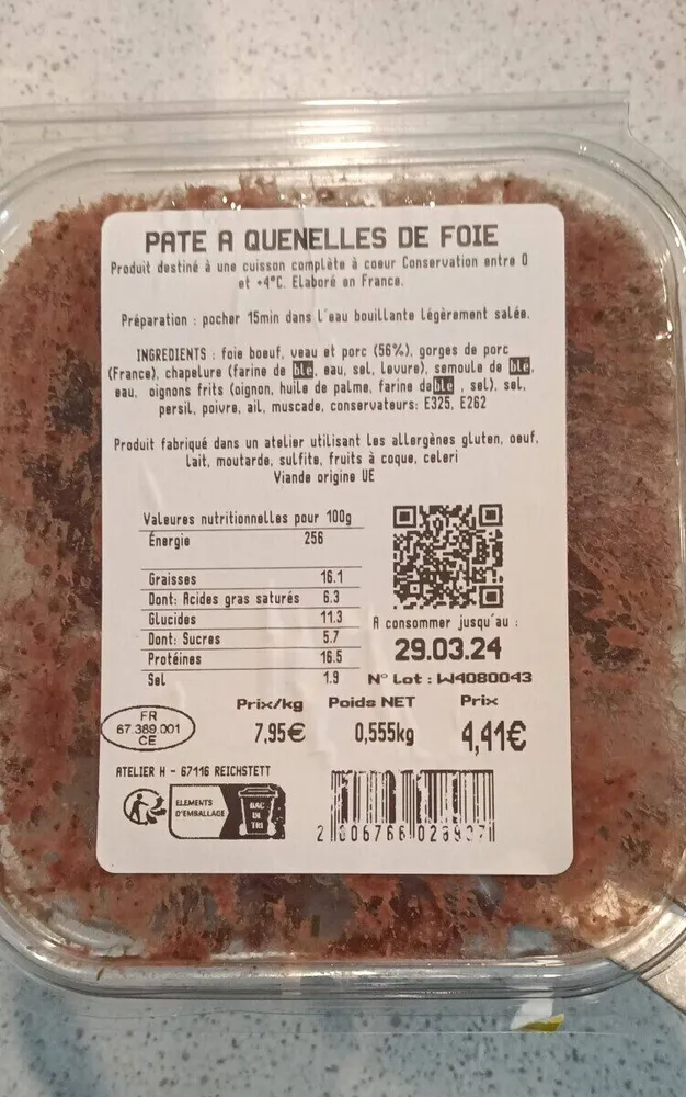 Pâte à quenelles de foie