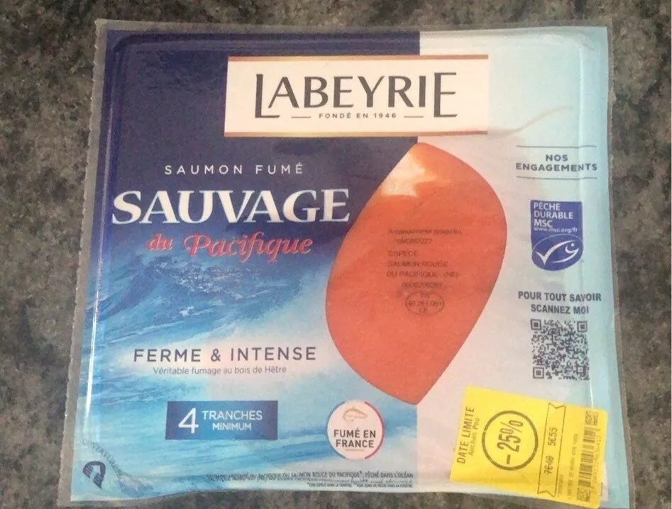 Saumon Fumé Sauvage du pacifique
