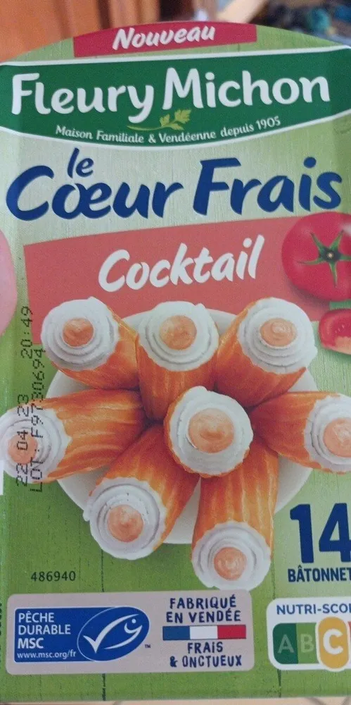 Surimi sauce cocktail le cœur frais