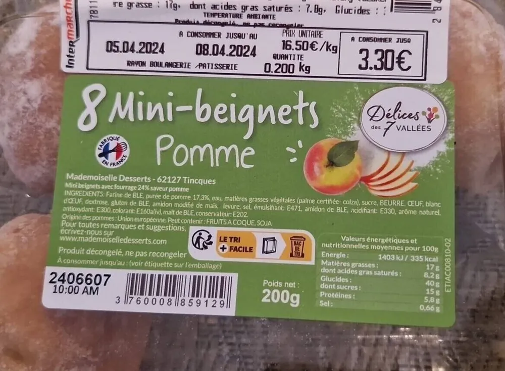 8 mini-beignets Pomme