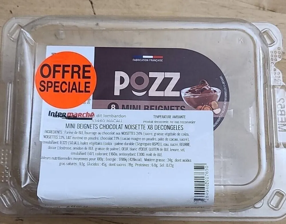 Mini beignet chocolat noisette