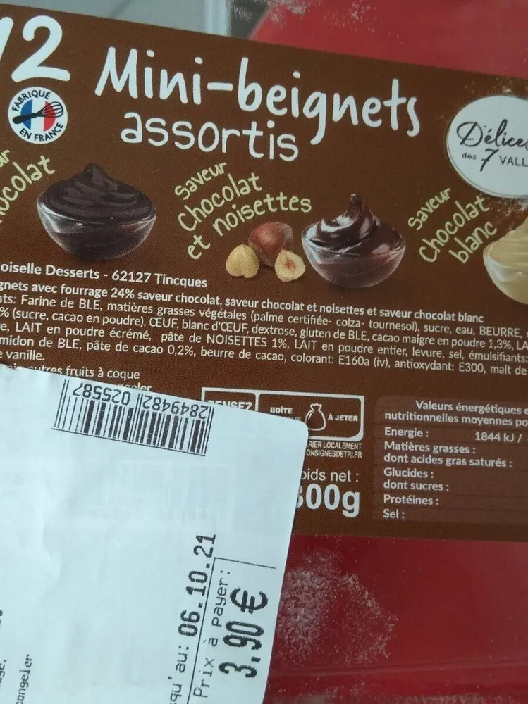 Mini beignets chocolat noisettes