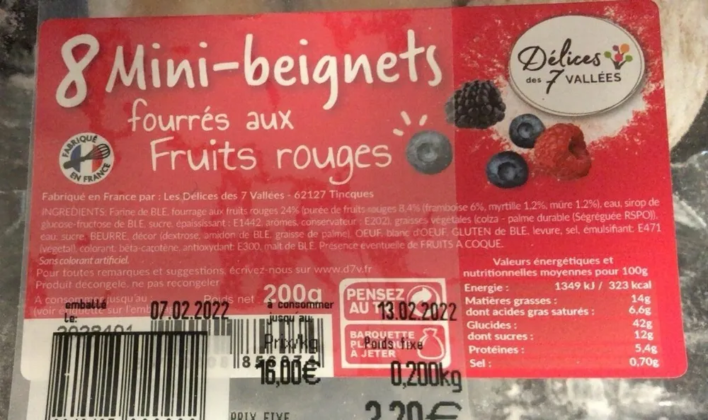 Mini beignets fourrés au fruits rouges