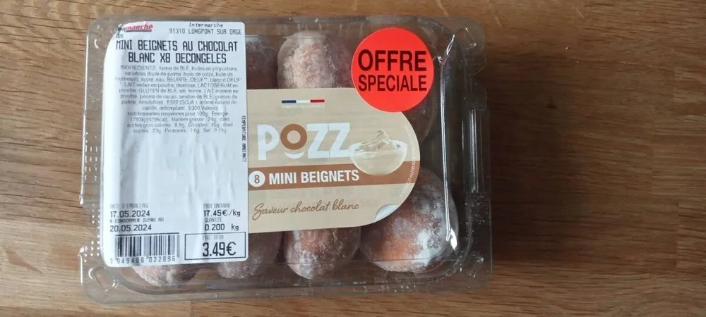 Mini beignets au chocolat blanc