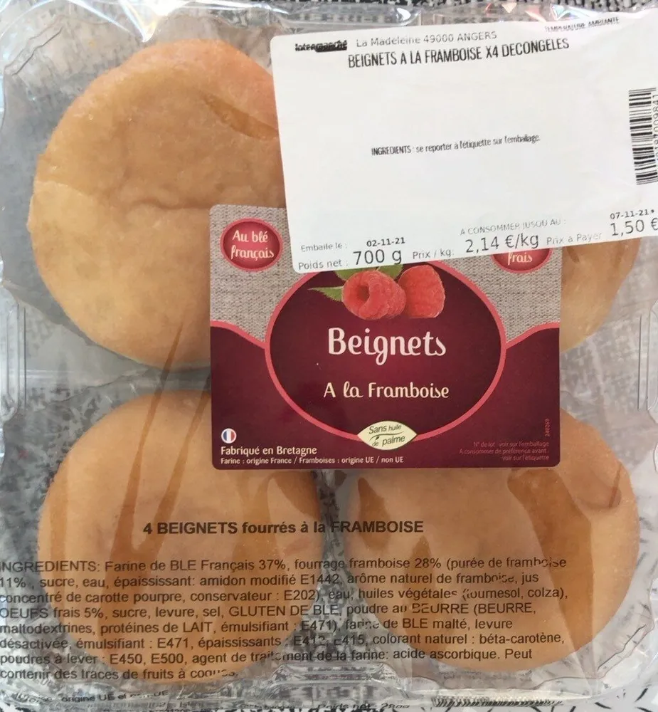 Beignet à la framboise