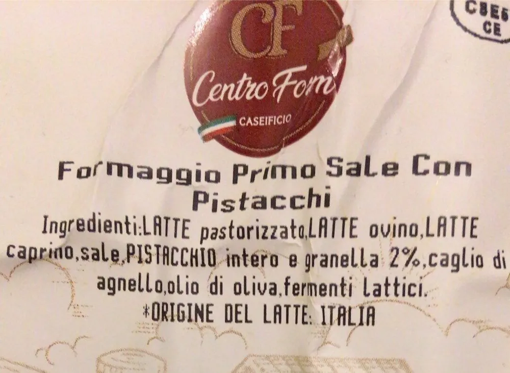 Formaggio Primo Sale con Pistacchi