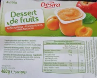 Dessert de fruits pomme abricot