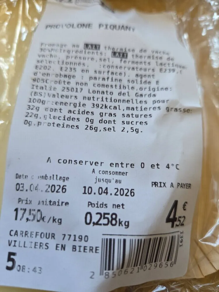 Provolone piquant