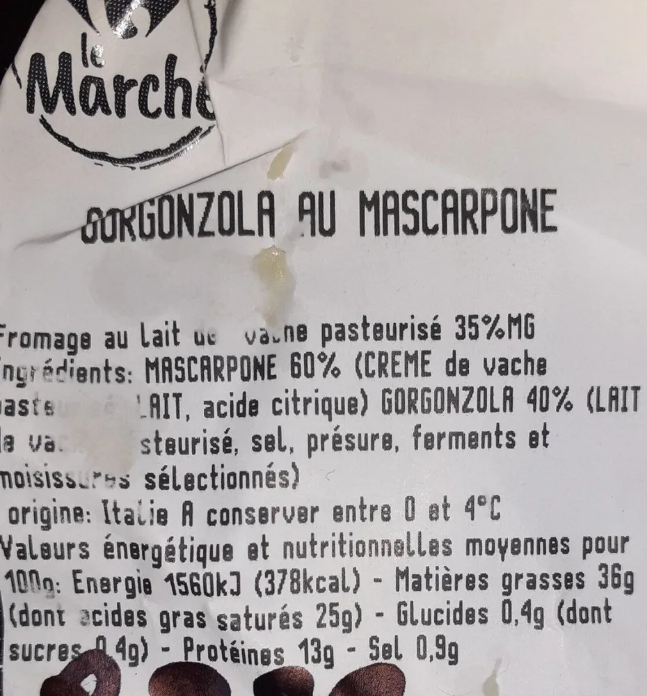Gorgonzola au mascarpone