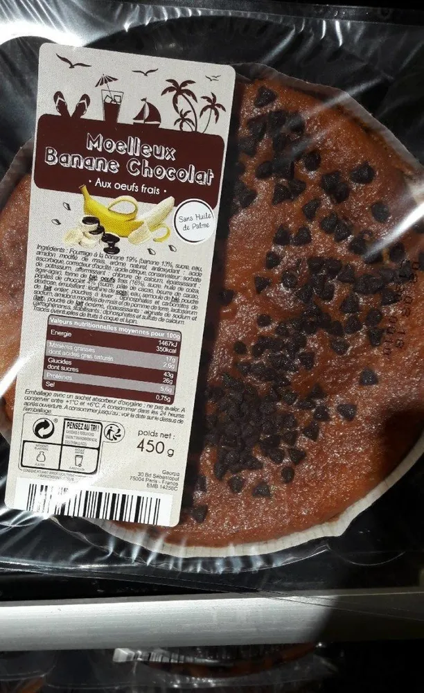 Moelleux banane chocolat