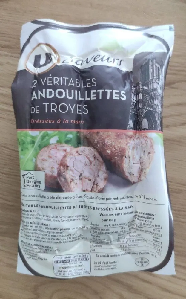 2 véritables andouillettesde Troyes