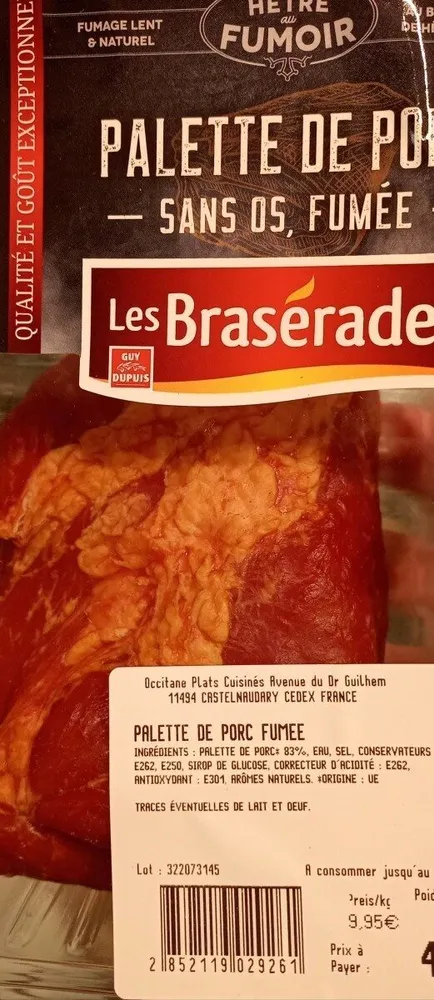 Palette de porc