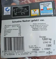Schweine Nacken geteilt vac.