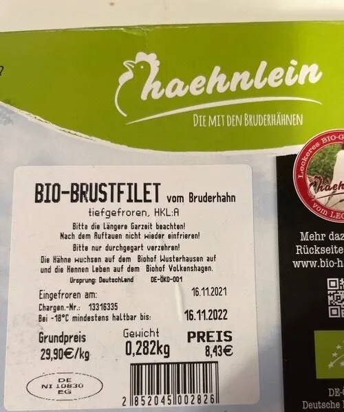 Bio chicken breast filet