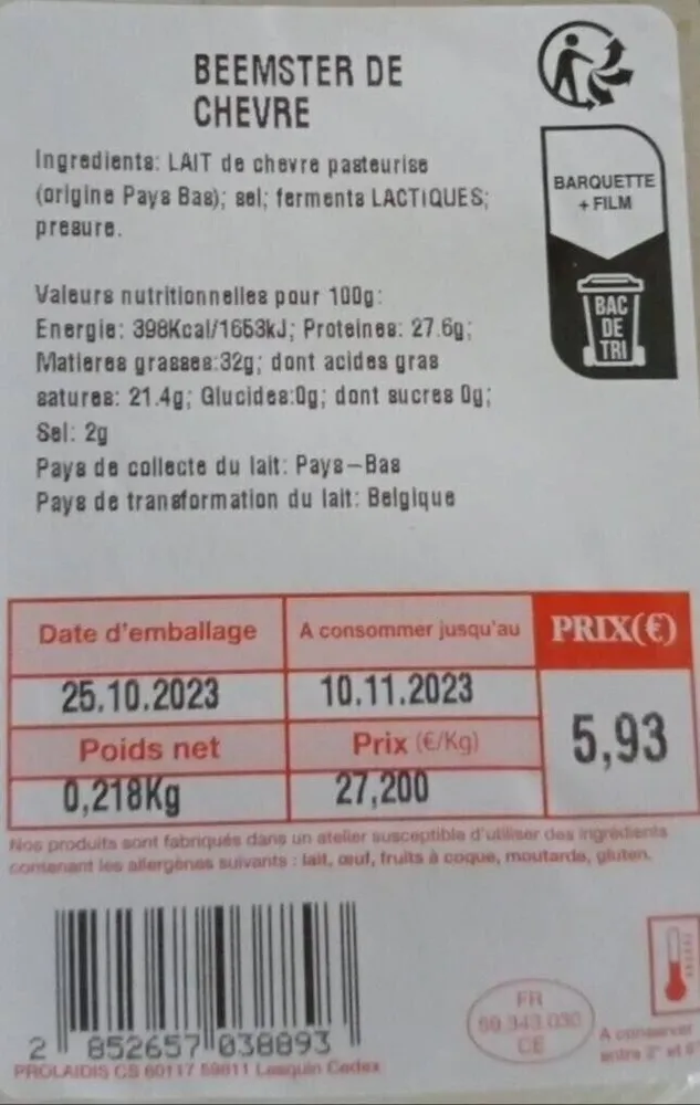 Beemster de chèvre