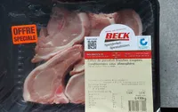 Côtés de porcelet fraîches