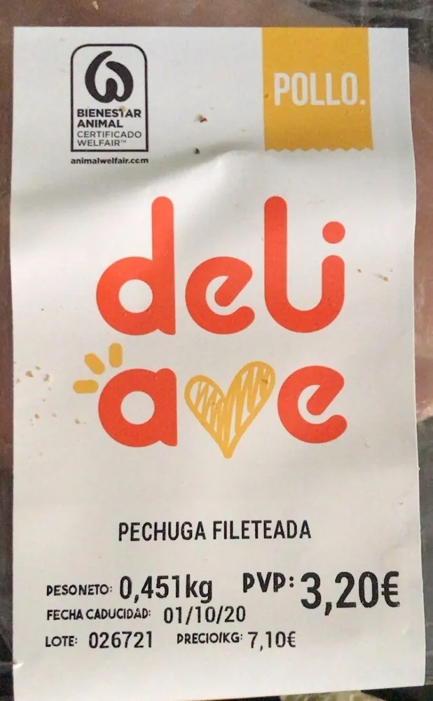 Pechuga fileteada