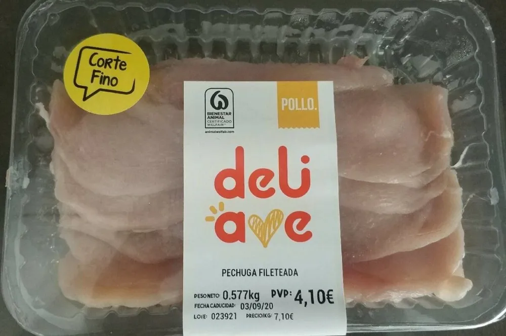 Pechuga fileteada