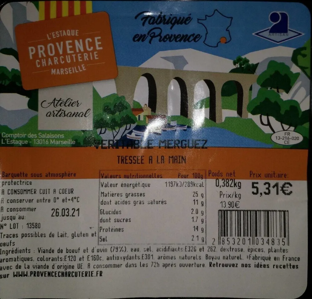 Véritable merguez